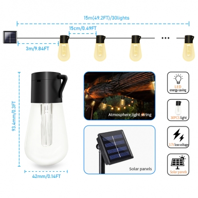 LED圣诞灯 - HCP178太阳能灯串